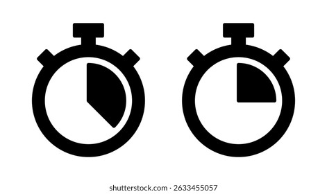 Stopwatch icon vector. Timer sign and symbol. Countdown icon. Period of time
