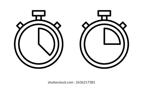 Stopwatch icon vector. Timer sign and symbol. Countdown icon. Period of time