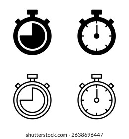 Stopwatch icon vector. Timer sign and symbol. Countdown icon. Period of time