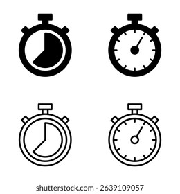 Stopwatch icon vector. Timer sign and symbol. Countdown icon. Period of time