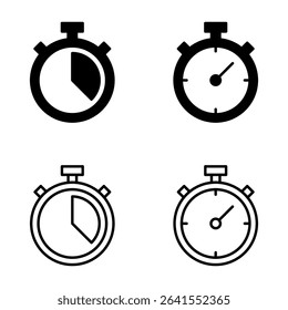 Stopwatch icon vector. Timer sign and symbol. Countdown icon. Period of time