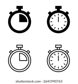 Stopwatch icon vector. Timer sign and symbol. Countdown icon. Period of time