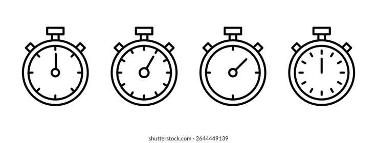 Stopwatch icon vector. Timer sign and symbol. Countdown icon. Period of time