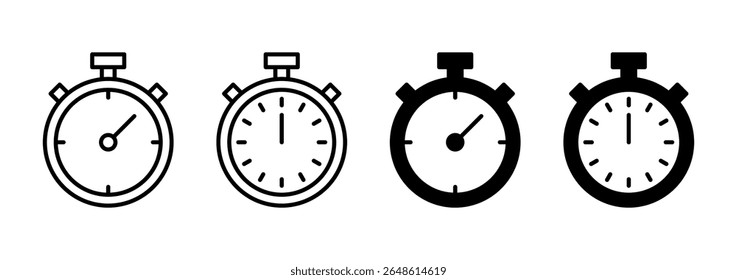 Stopwatch icon vector. Timer sign and symbol. Countdown icon. Period of time