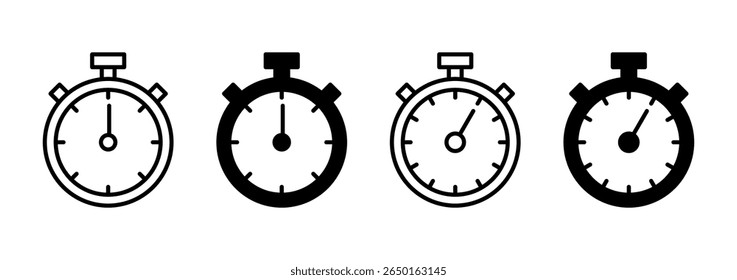 Stopwatch icon vector. Timer sign and symbol. Countdown icon. Period of time