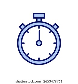 Vetor de ícone de cronômetro. Símbolo e sinal do temporizador. Ícone Contagem Regressiva. Período de tempo