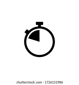 Stopwatch Icon Vector. Timer Icon Symbol Illustration