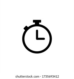 Stopwatch Icon Vector. Timer Icon Symbol Illustration