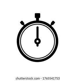 Stopwatch icon vector,  stopwatch timer symbol icon flat design