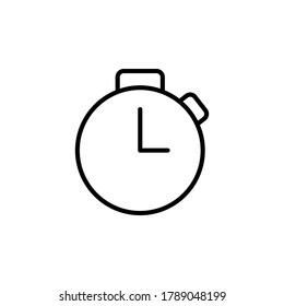 Stopwatch icon vector. Timer symbol on white background. editable