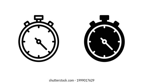 Stopwatch icon vector for web, computer and mobile app