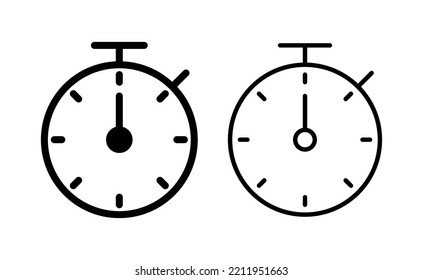Stoppuhr Symbol Vektor für Web- und mobile App. Timer-Zeichen und Symbol. Countdown-Symbol Zeitraum