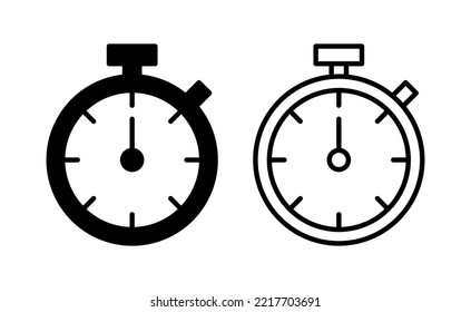 stopwatch icon vector for web and mobile app. Timer sign and symbol. Countdown icon. Period of time