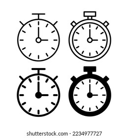 vector de icono de cronómetro para web y aplicación móvil. Signo y símbolo del temporizador. Icono de cuenta atrás. Período de tiempo