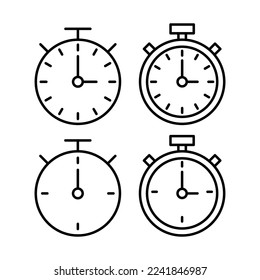 stopwatch icon vector for web and mobile app. Timer sign and symbol. Countdown icon. Period of time