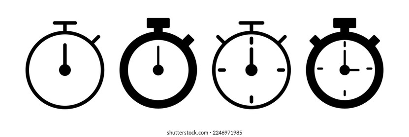 stopwatch icon vector for web and mobile app. Timer sign and symbol. Countdown icon. Period of time