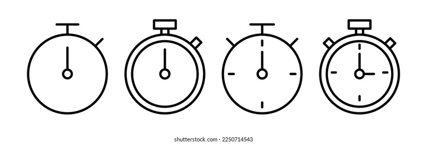 stopwatch icon vector for web and mobile app. Timer sign and symbol. Countdown icon. Period of time