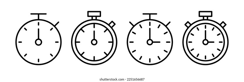 stopwatch icon vector for web and mobile app. Timer sign and symbol. Countdown icon. Period of time