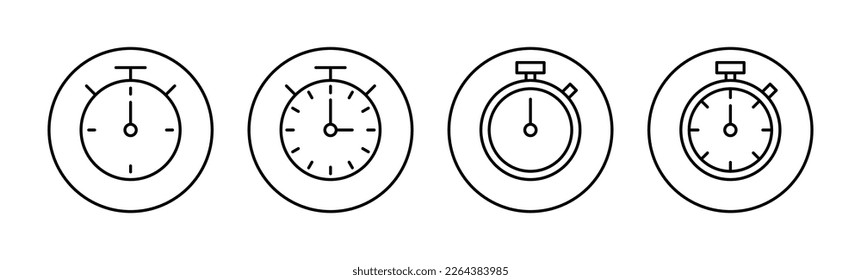stopwatch icon vector for web and mobile app. Timer sign and symbol. Countdown icon. Period of time