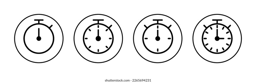 stopwatch icon vector for web and mobile app. Timer sign and symbol. Countdown icon. Period of time