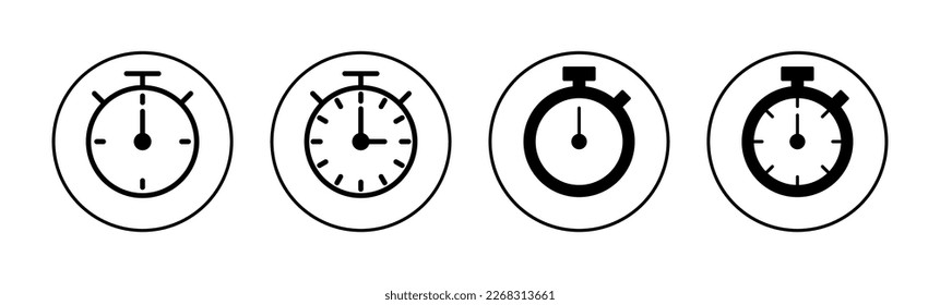 stopwatch icon vector for web and mobile app. Timer sign and symbol. Countdown icon. Period of time