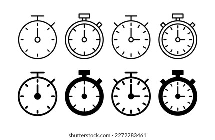 stopwatch icon vector for web and mobile app. Timer sign and symbol. Countdown icon. Period of time