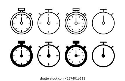 stopwatch icon vector for web and mobile app. Timer sign and symbol. Countdown icon. Period of time