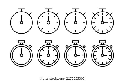 stopwatch icon vector for web and mobile app. Timer sign and symbol. Countdown icon. Period of time