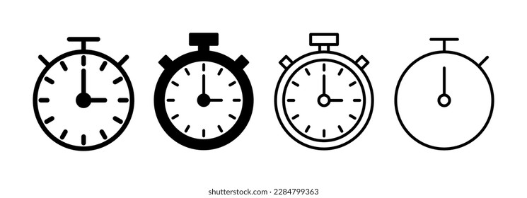 stopwatch icon vector for web and mobile app. Timer sign and symbol. Countdown icon. Period of time