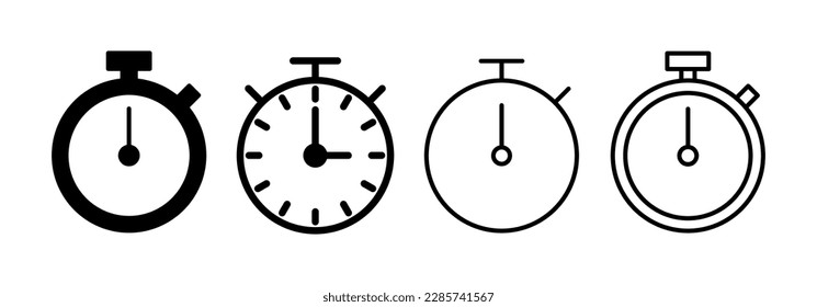 stopwatch icon vector for web and mobile app. Timer sign and symbol. Countdown icon. Period of time