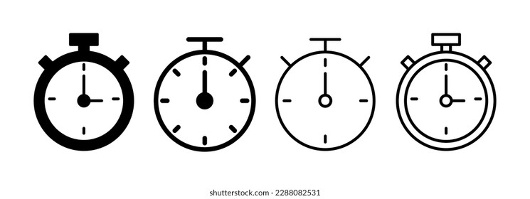 stopwatch icon vector for web and mobile app. Timer sign and symbol. Countdown icon. Period of time