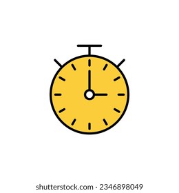 stopwatch icon vector for web and mobile app. Timer sign and symbol. Countdown icon. Period of time