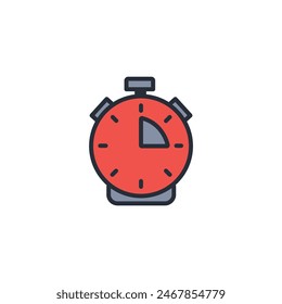 Stopwatch icon. vector.Editable stroke.linear style sign for use web design,logo.Symbol illustration.