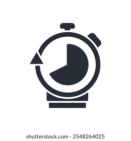 Stopwatch icon. vector.Editable stroke.linear style sign for use web design,logo.Symbol illustration.