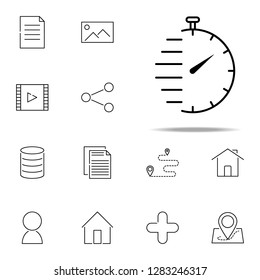 stopwatch icon. web, minimalistic icons universal set for web and mobile