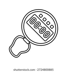 Ícone de cronômetro com ilustração de estoque de vetor de fundo branco