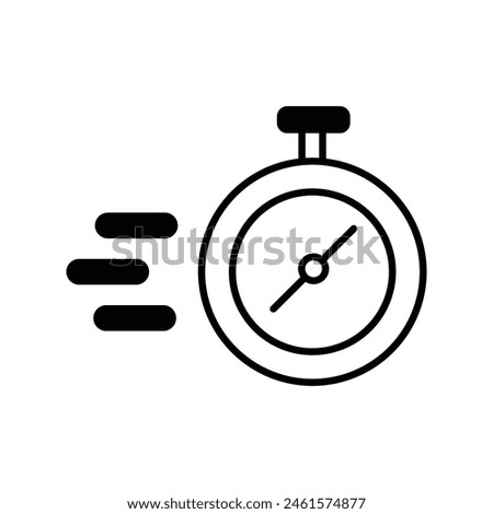 stopwatch icon with white background vector stock illustration
