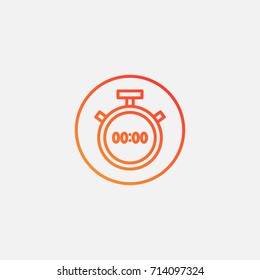 Stopwatch icon.gradient illustration isolated vector sign symbol