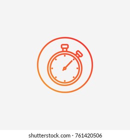 Stopwatch icon.gradient illustration isolated vector sign symbol