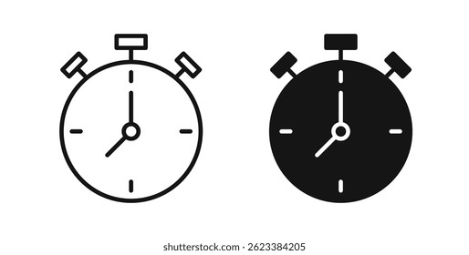 Stopwatch icons on white background for web