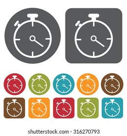 stopwatch icons set. Vector Illustration eps10. 