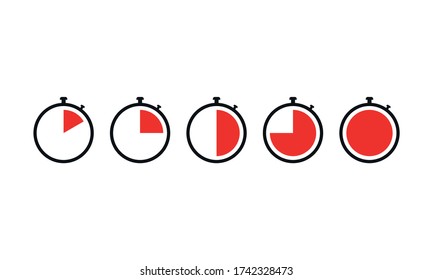 Stopwatch icons set,Timers icon Vector illustration,countdown circle clock counter timer icon	