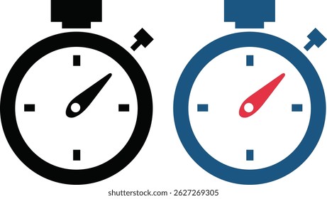 Stopwatch Icons Time Measurement Concepts