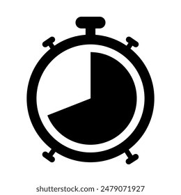 Stopwatch icons. Timer symbol. Outline stopwatch icon. Alarm pictogram. vector illustration 10 Eps
