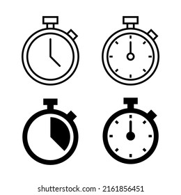 Stopwatch icons vector. Timer sign and symbol. Countdown icon. Period of time