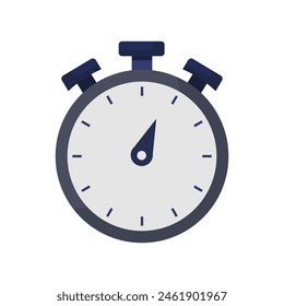Stopwatch illustrated on white background