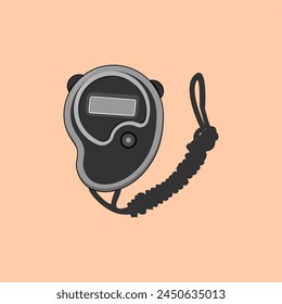 Icono plano de elemento de diseño de ilustración de cronómetro