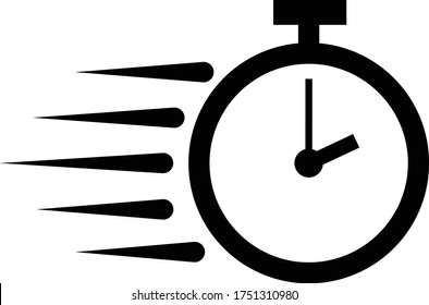 Ilustración de Stopwatch. Dispositivo para mostrar el tiempo y el límite de tiempo. Símbolo de la velocidad