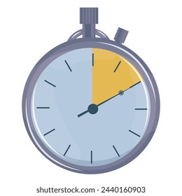 Stopwatch illustration. Flat illustration of stopwatch vector icon