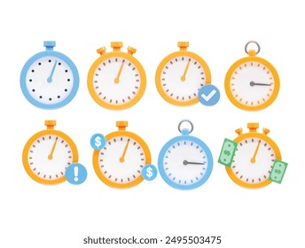 elemento de Vector de icono de ilustración de cronómetro